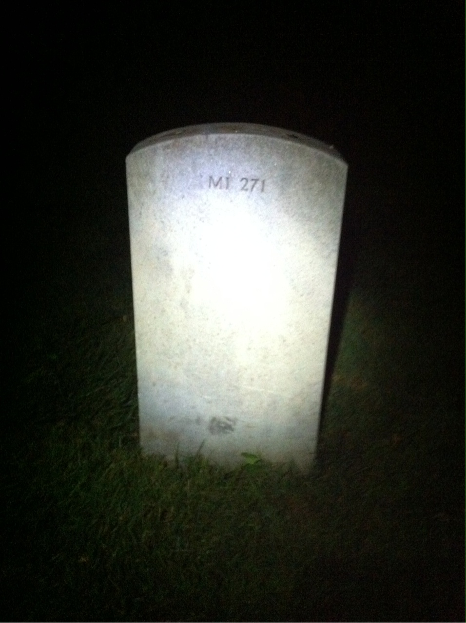 Back of headstone — John Collins