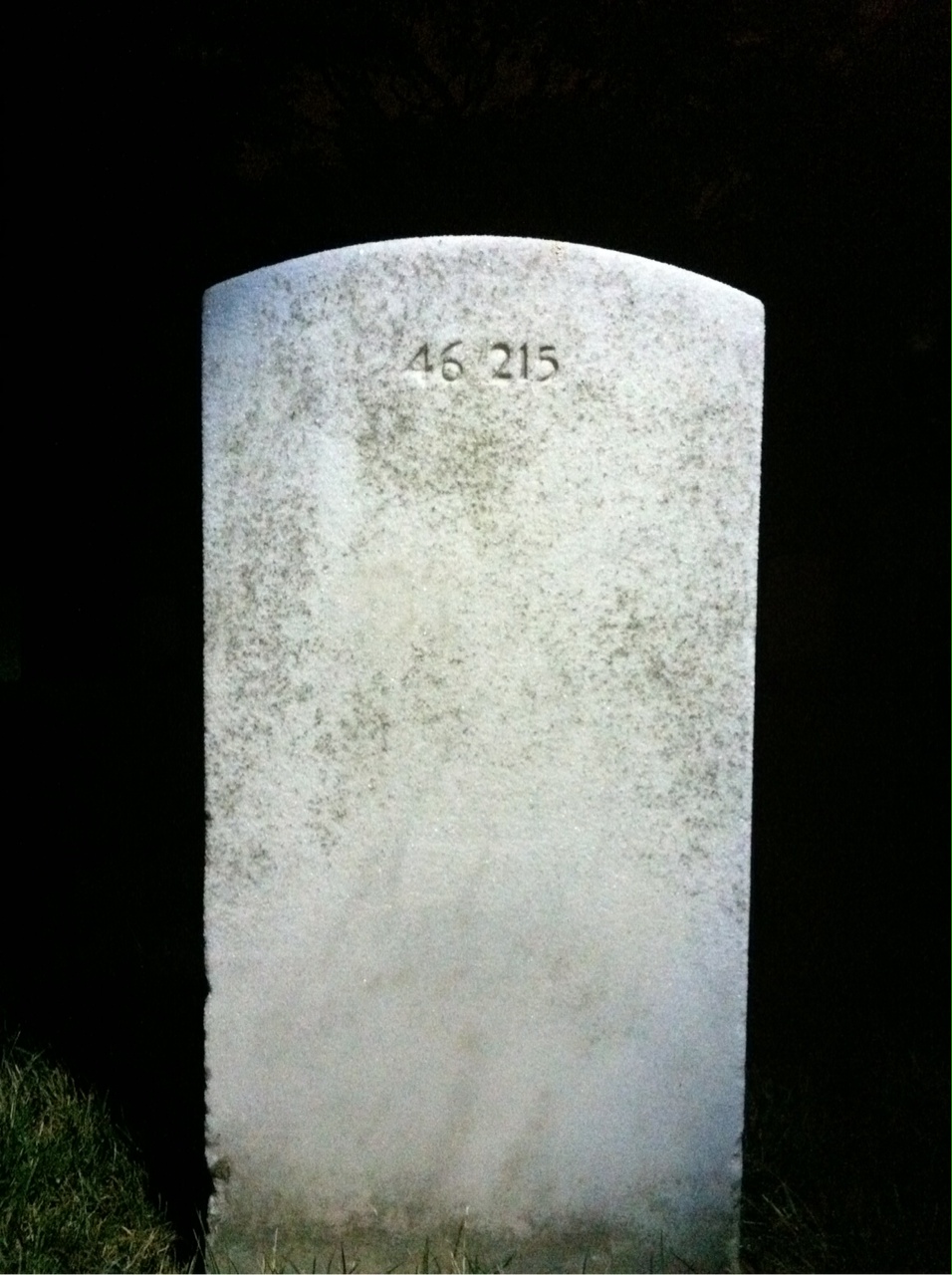 Back of headstone — Howard Lyndon Jones