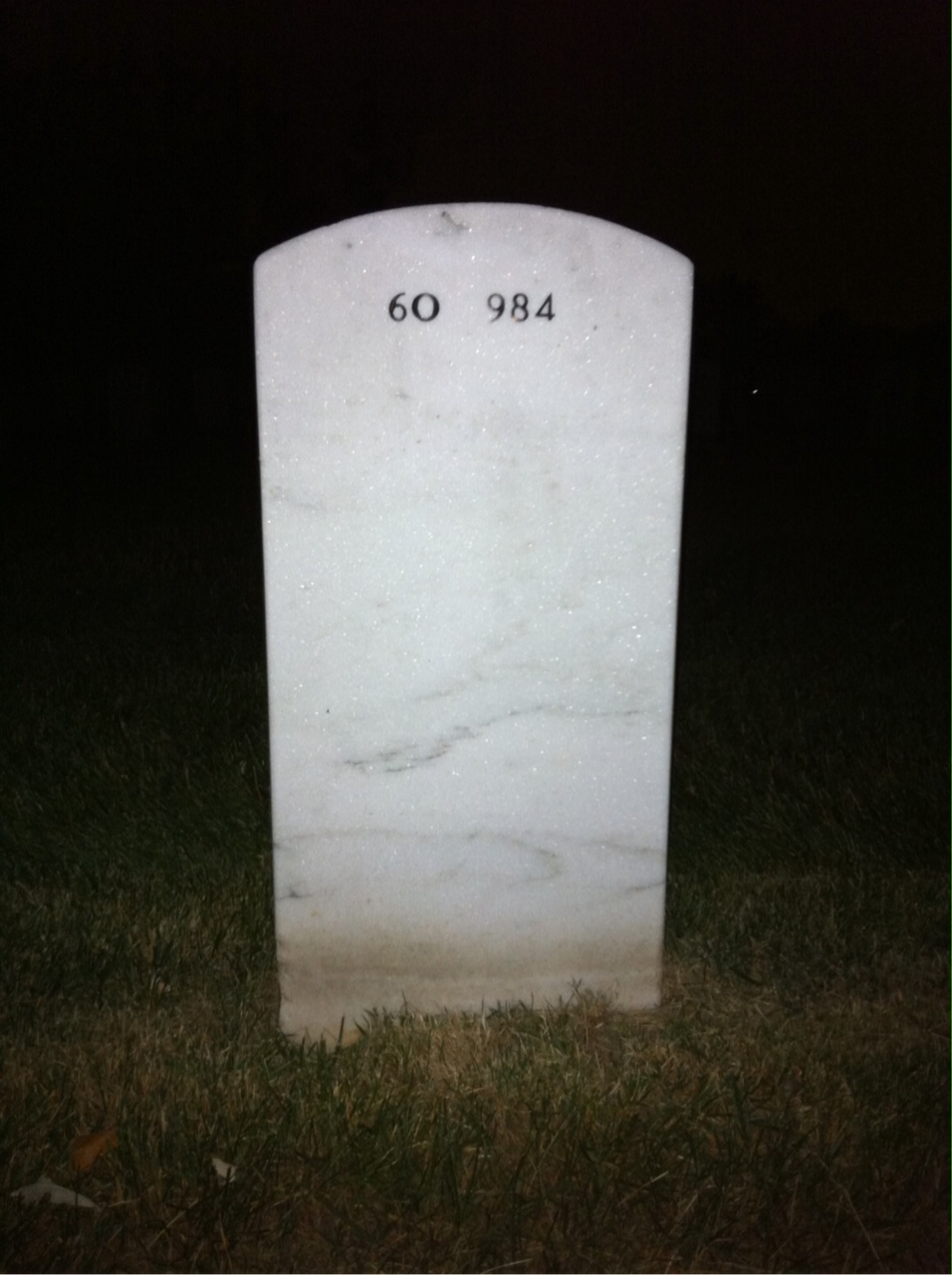 Back of headstone — Thomas Burke