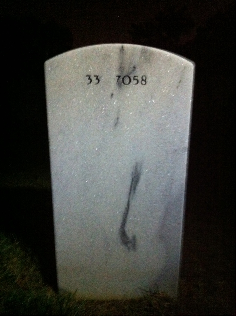 Back of headstone — Edward Ayers