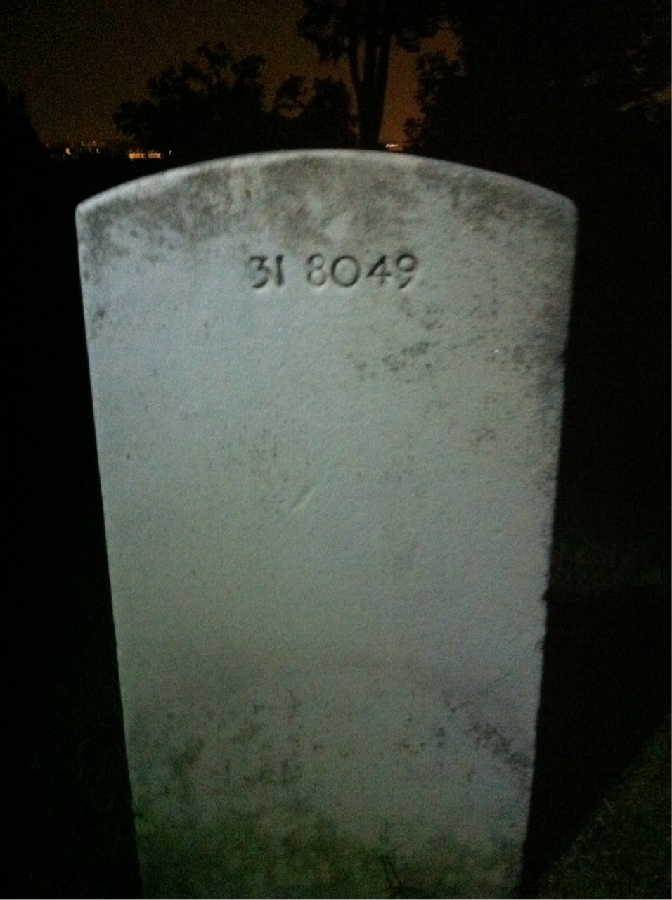 Back of headstone — William Mooney