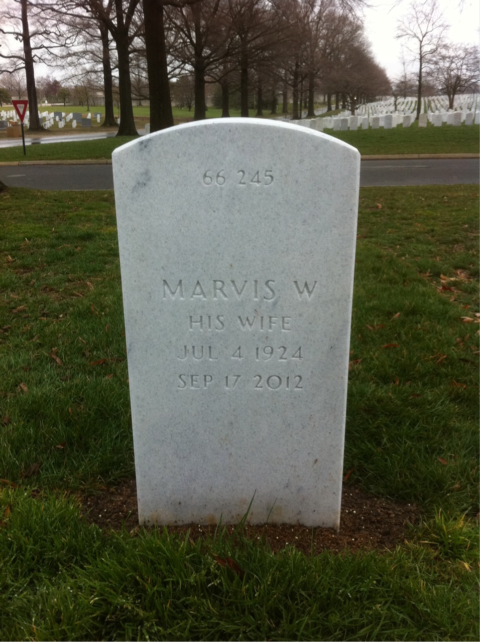 Back of headstone — William Davis