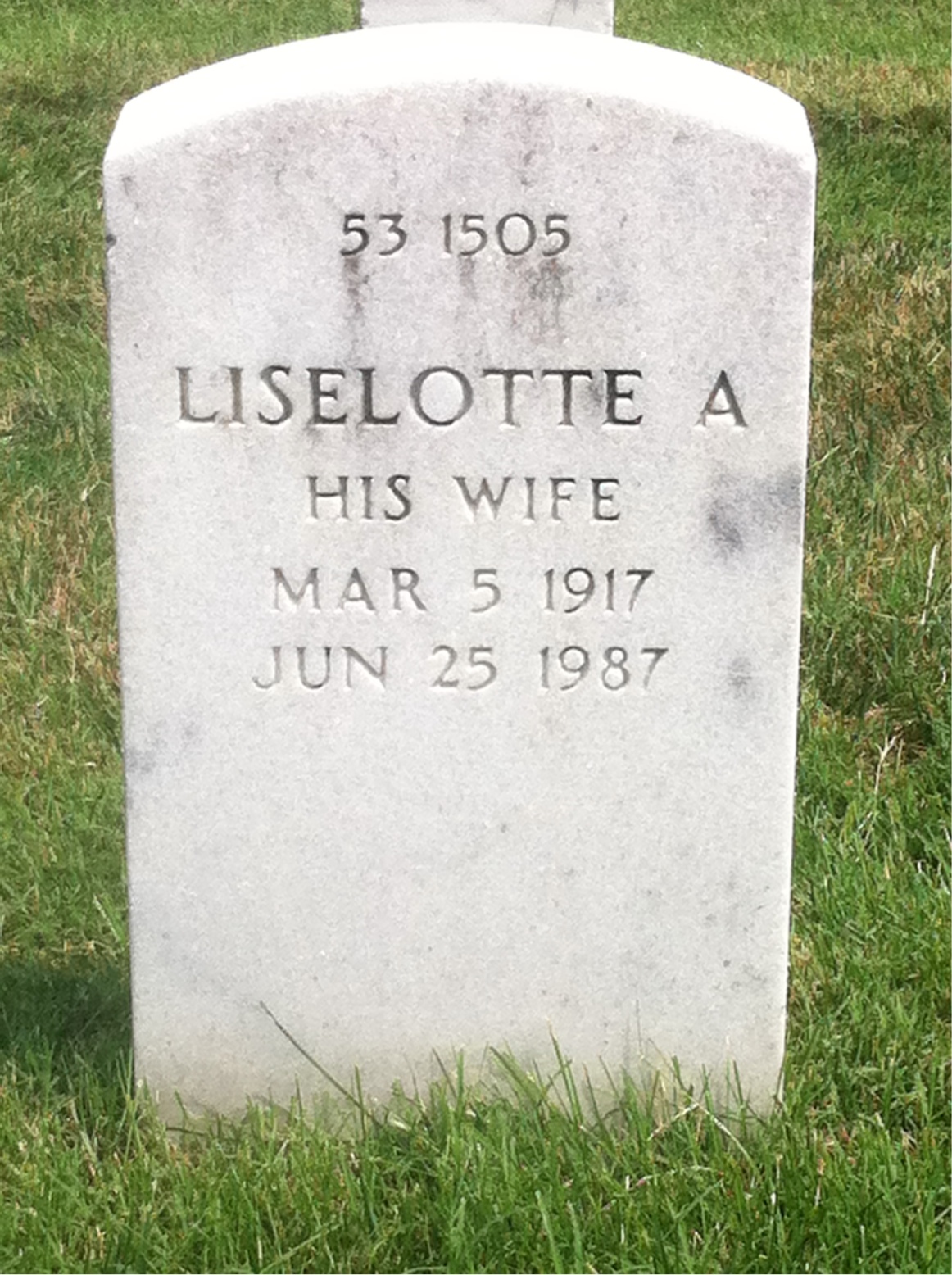 Back of headstone — Jack Askins