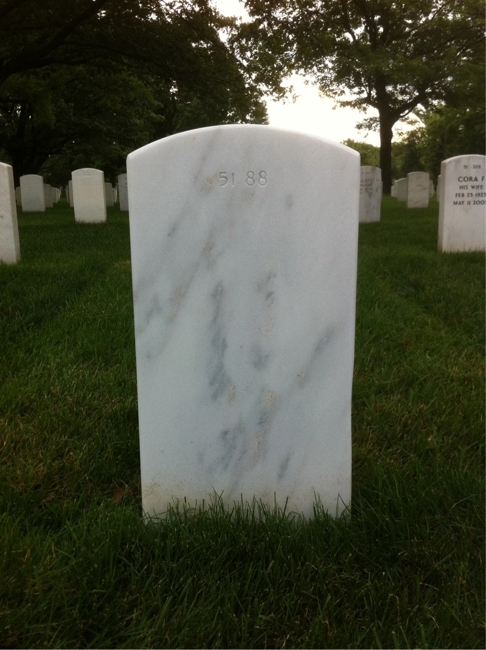 Back of headstone — William Paul Raines
