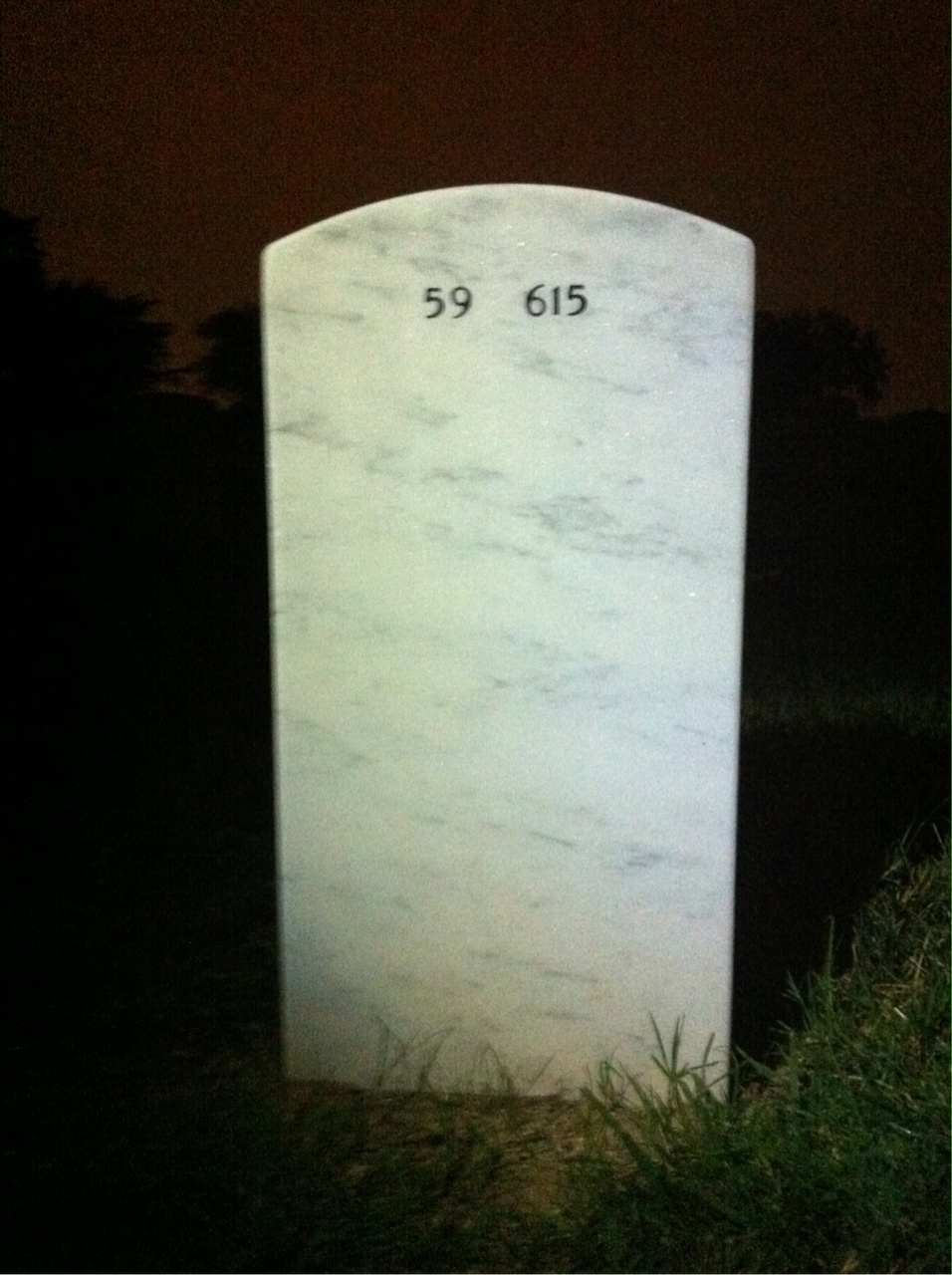 Back of headstone — Clyde Mooney