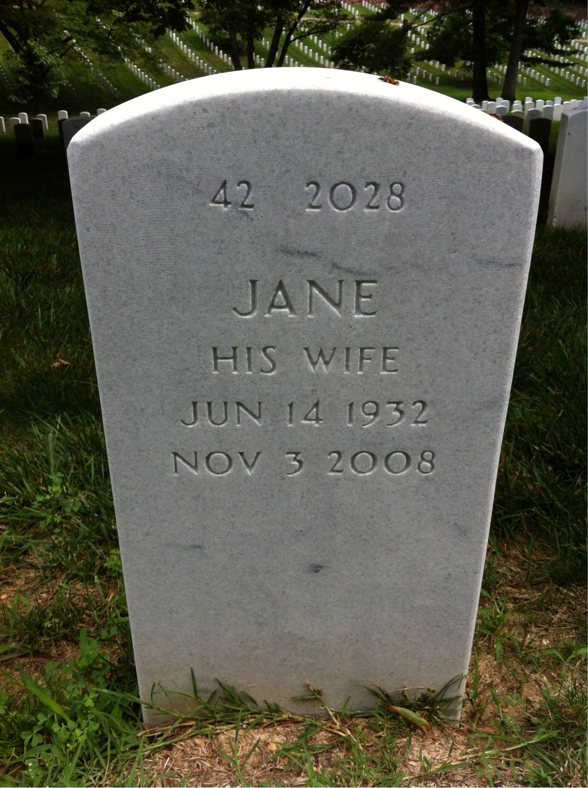 Back of headstone — Harold Flanagan