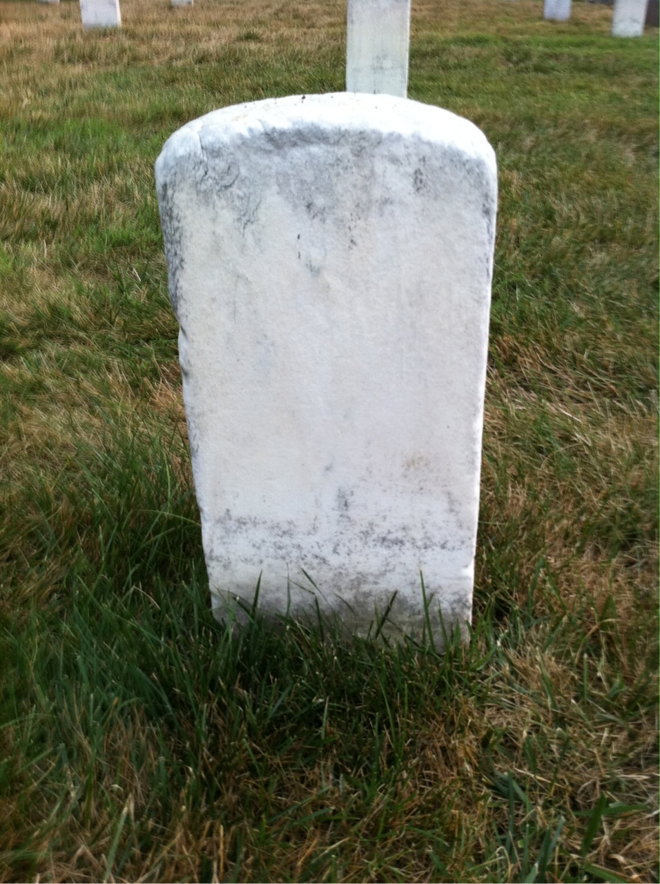 Back of headstone — William Mitchell