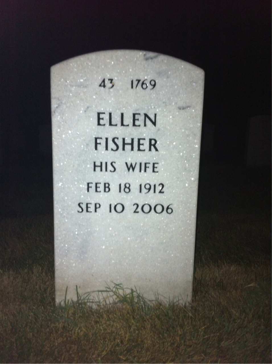Back of headstone — Frank Smith