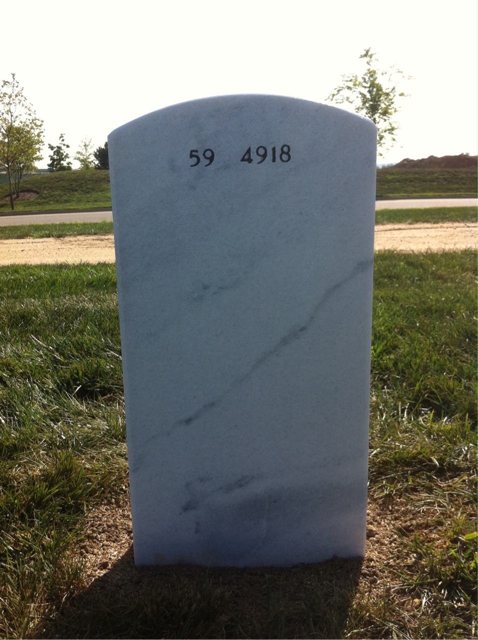 Back of headstone — Thomas Edward Garner