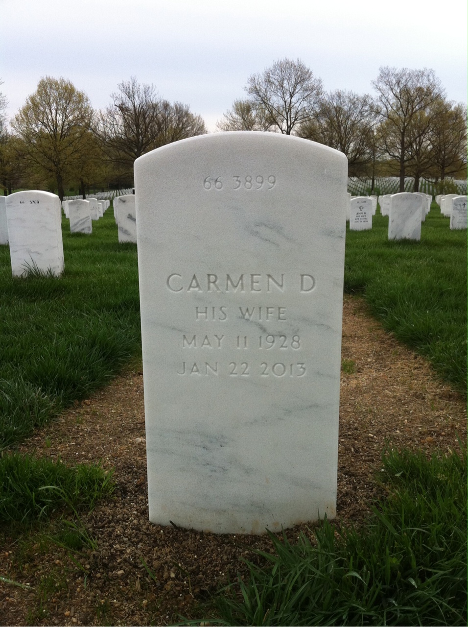Back of headstone — Joseph Crist