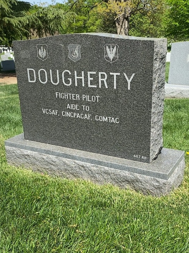 Back of headstone — William Bryant Dougherty