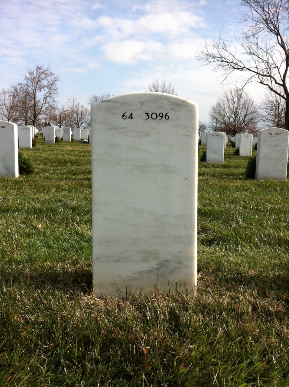 Back of headstone — Robert Mosier