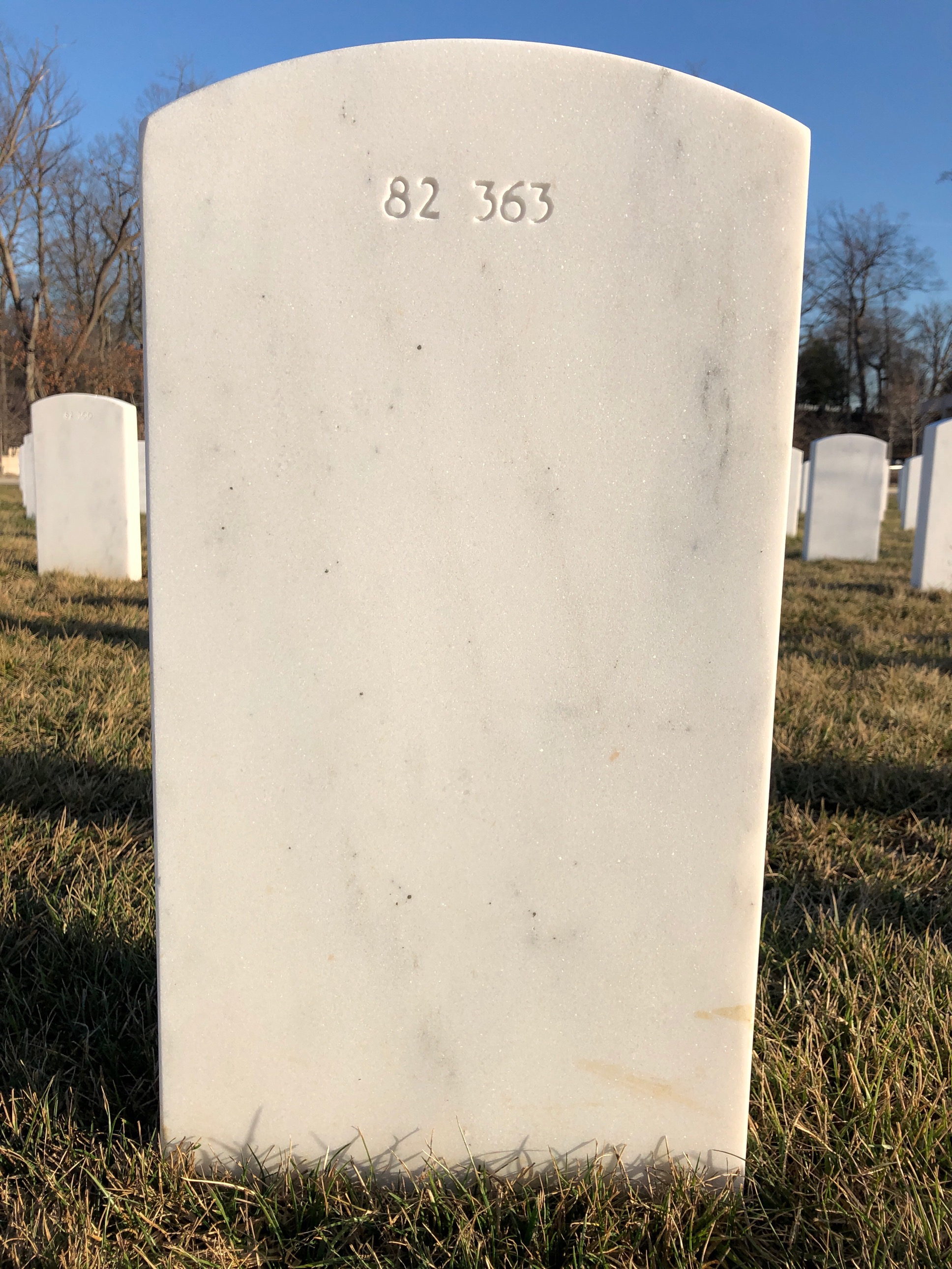 Back of headstone — William E Simons