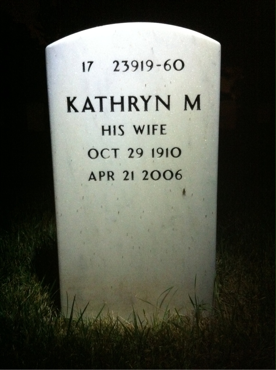 Back of headstone — Lewis Samuelsen