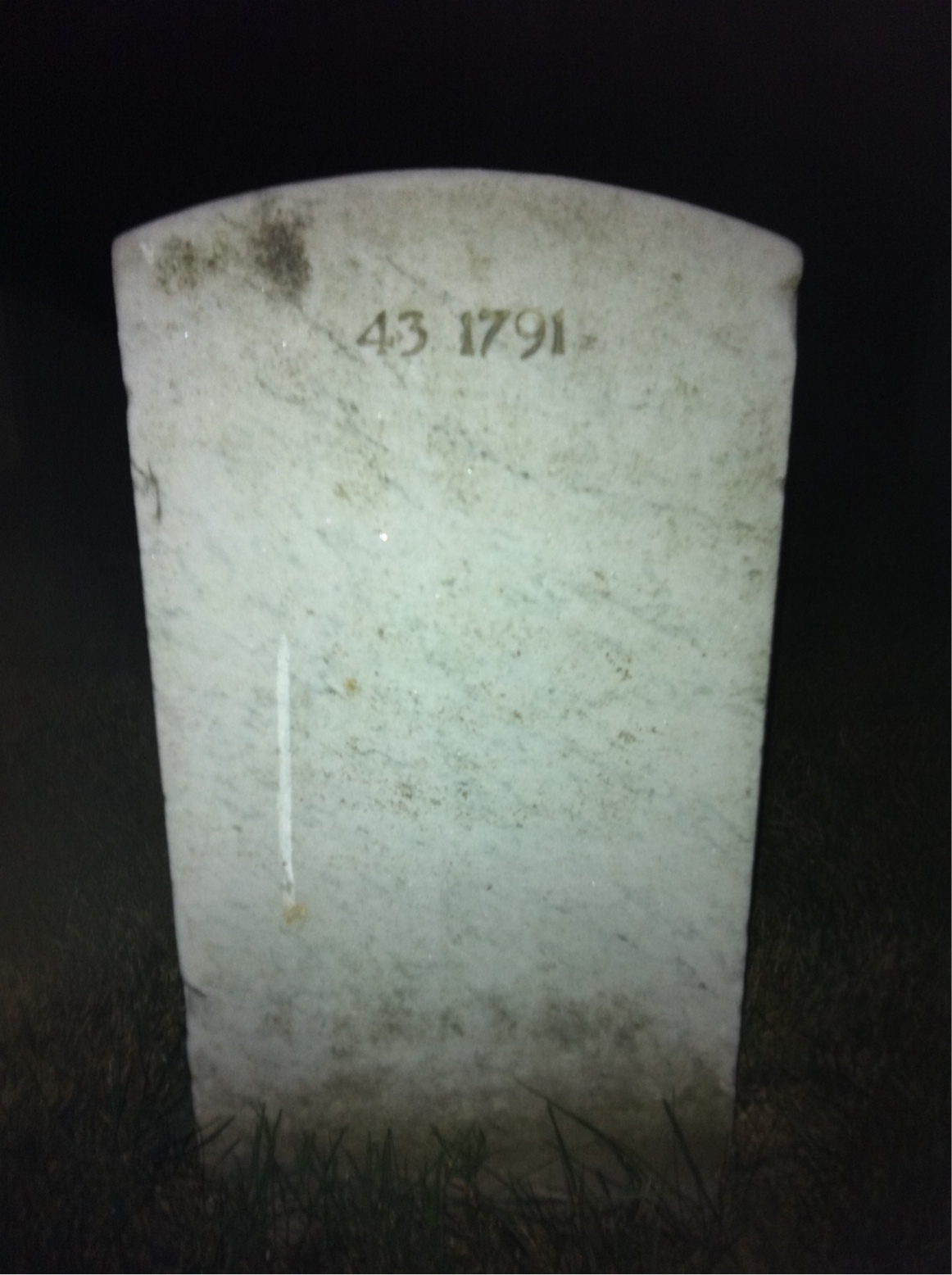 Back of headstone — George Cole