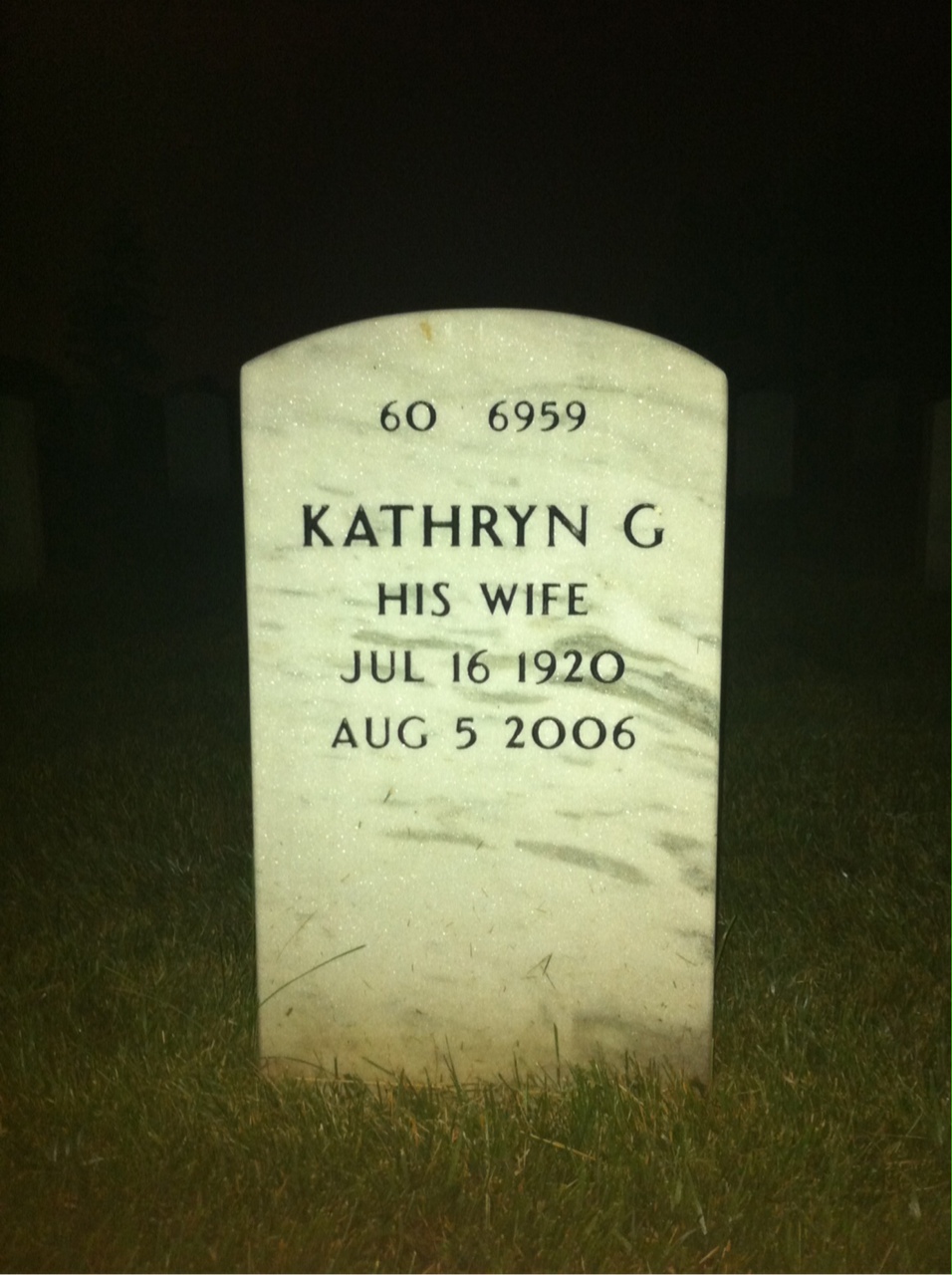 Back of headstone — Alf Montgomery