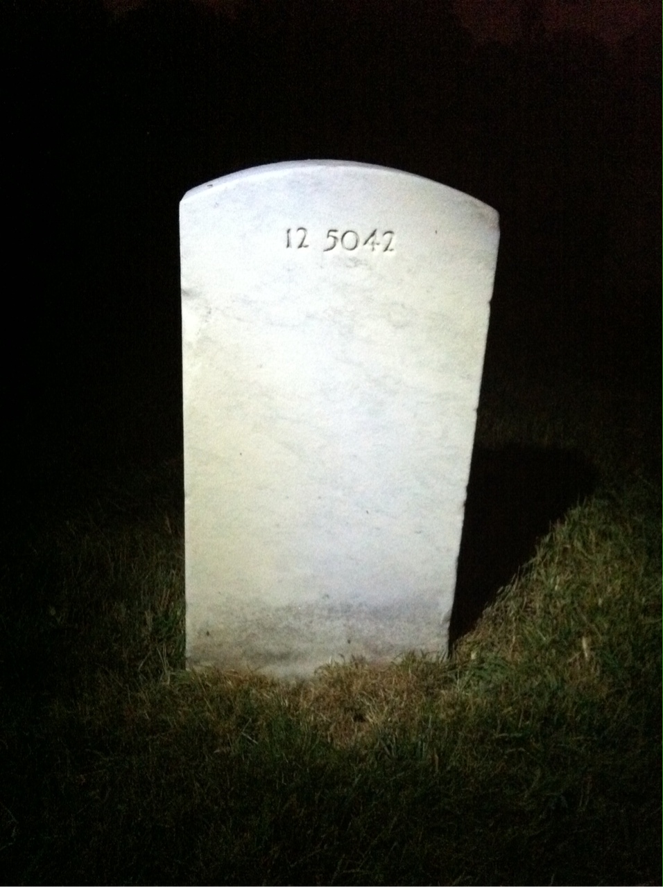 Back of headstone — Richard Monogue