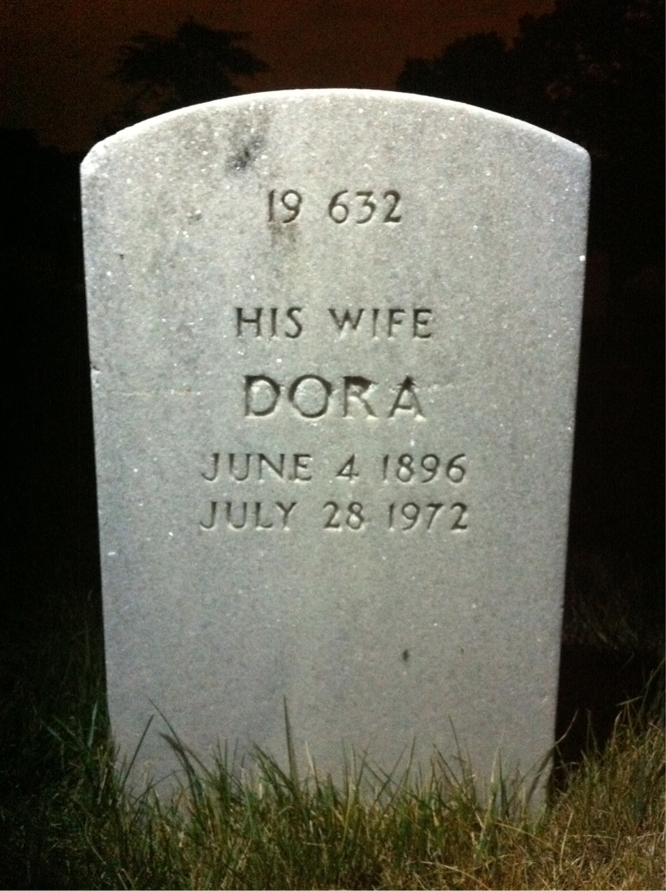 Back of headstone — Thomas Blake