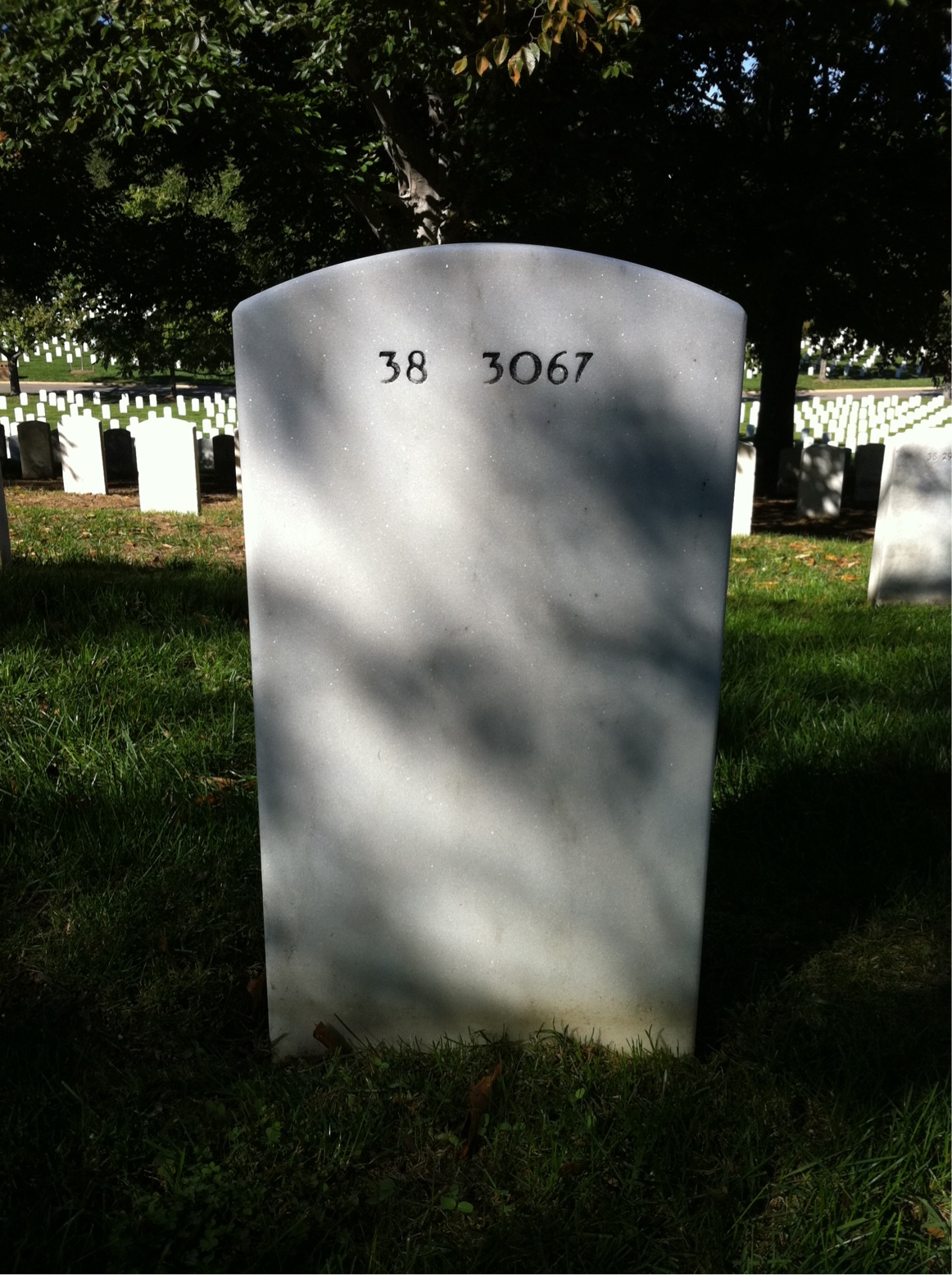 Back of headstone — Francis O'Connor