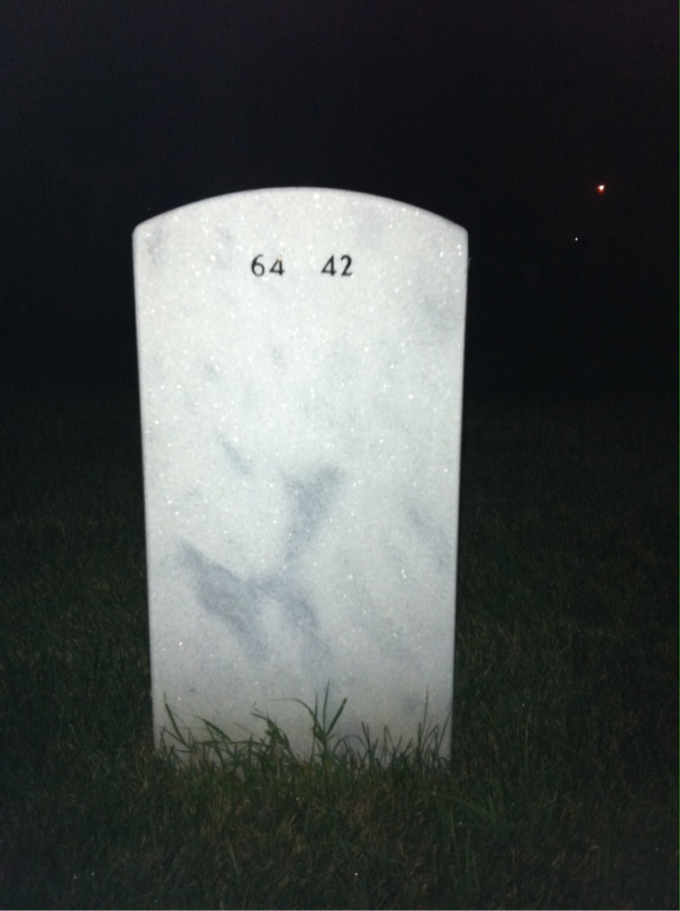 Back of headstone — Wallace Holloway