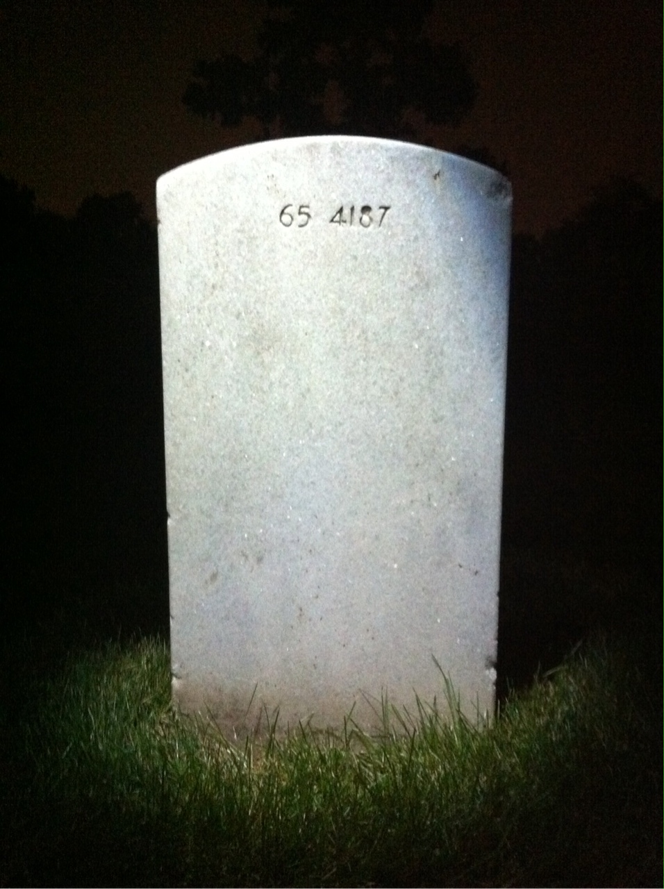 Back of headstone — Wayne W Idol