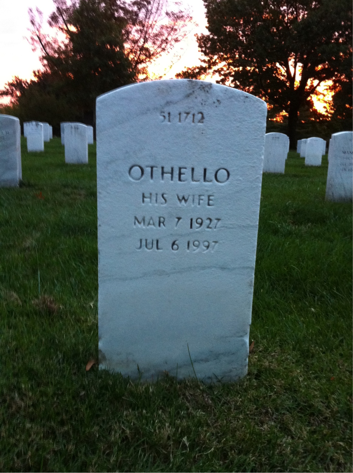 Back of headstone — David A Gray