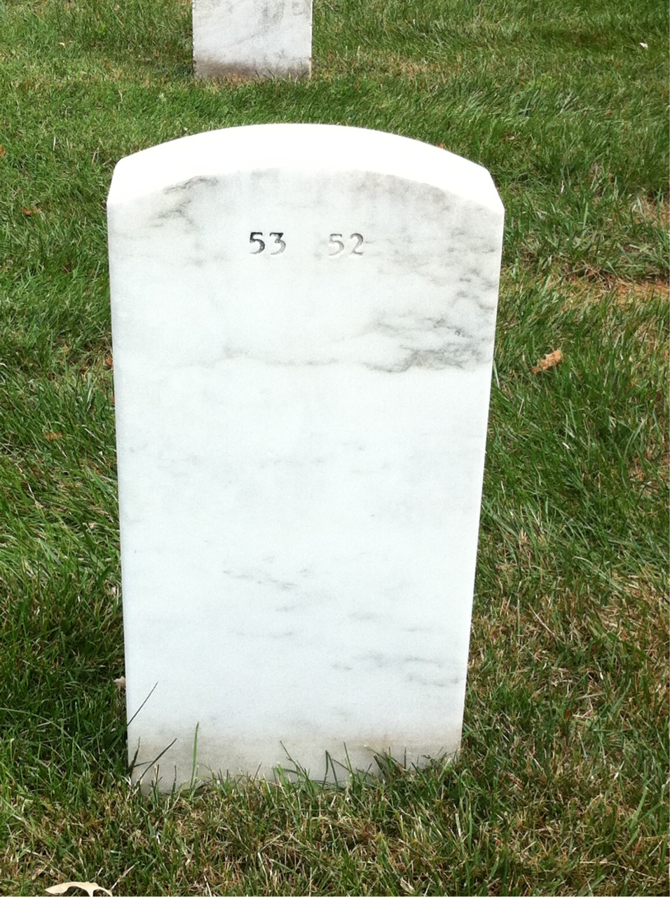 Back of headstone — Howard Rohrer