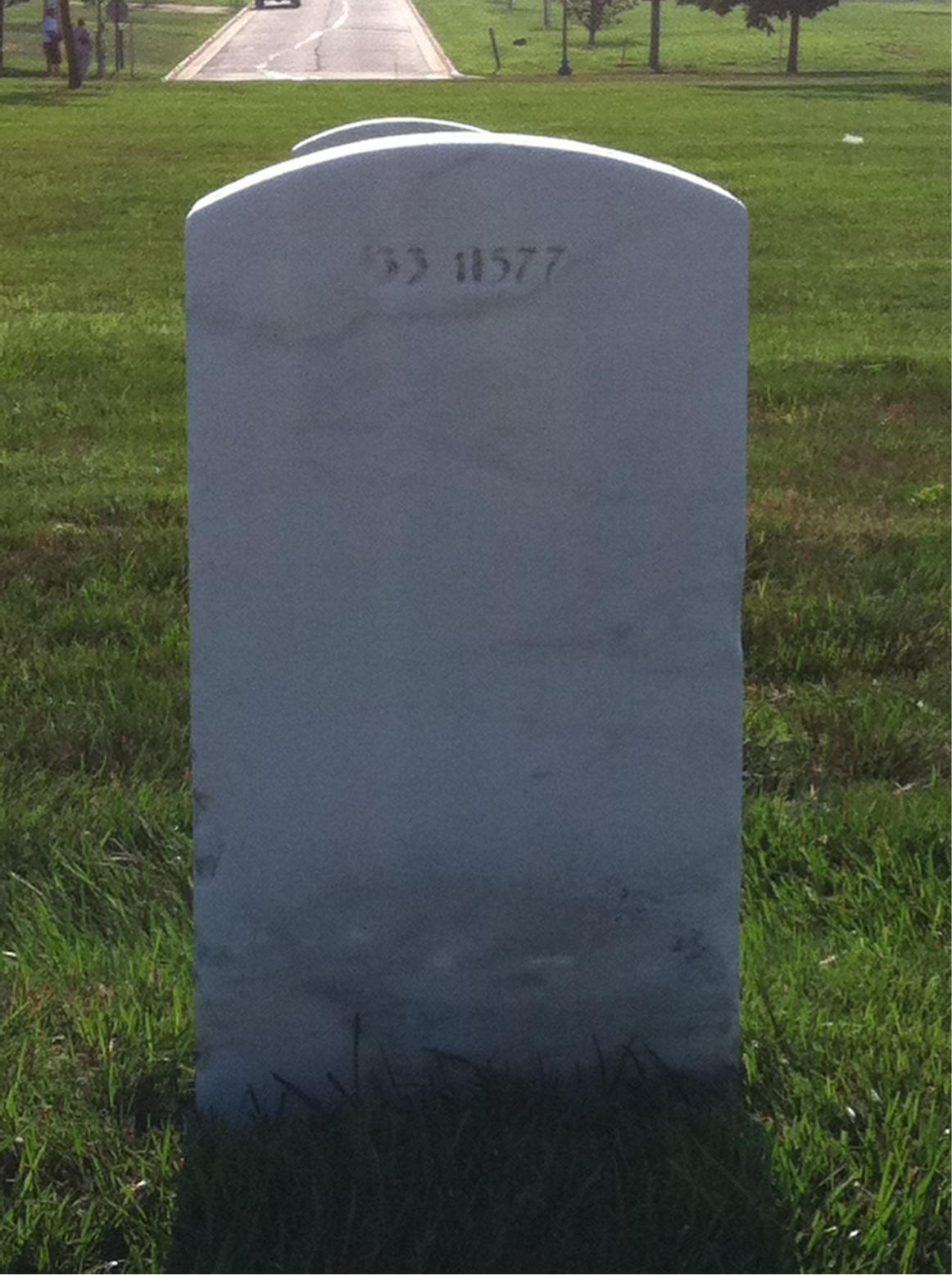 Back of headstone — Thomas Barnes