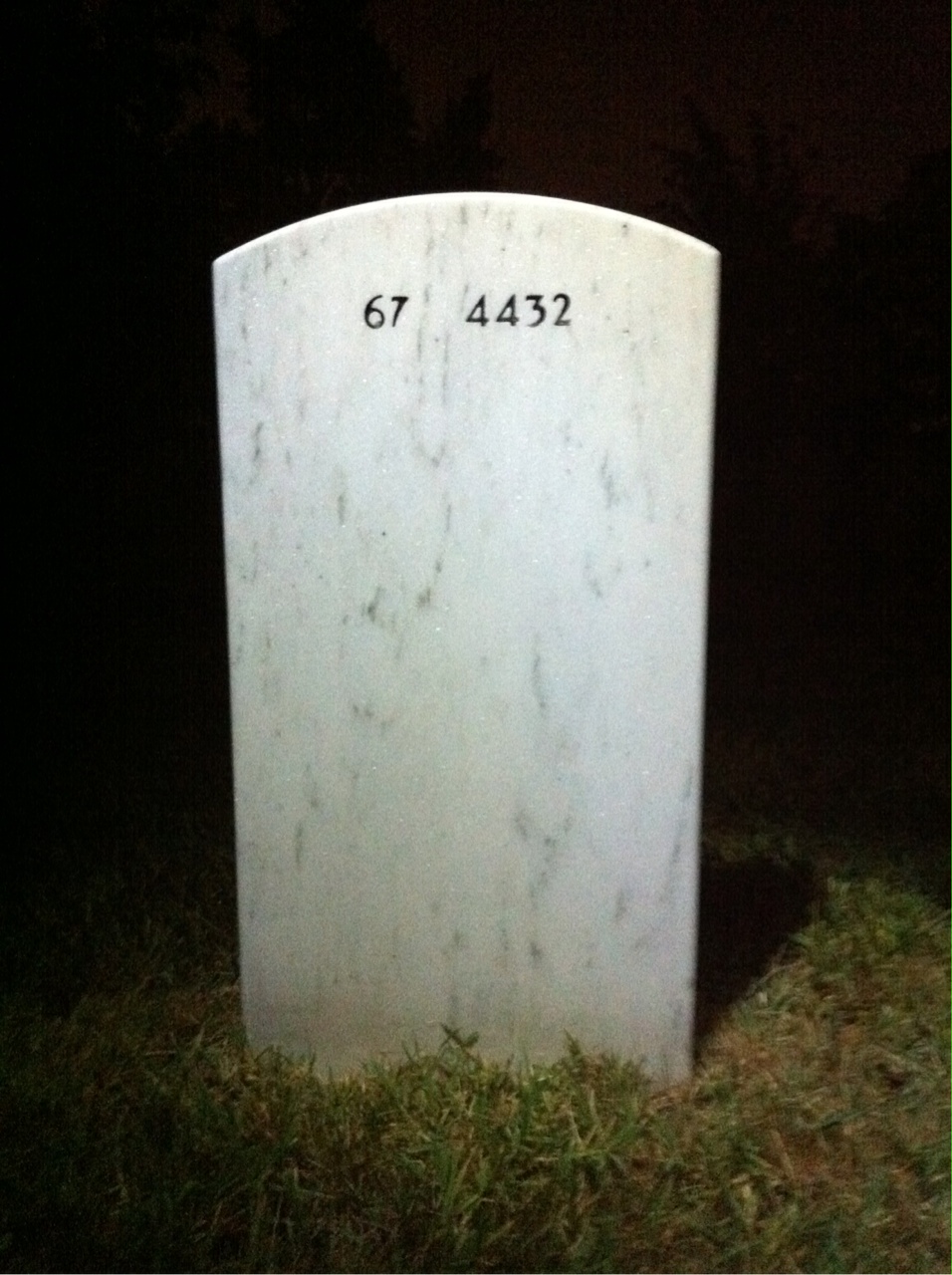 Back of headstone — John Catchuce