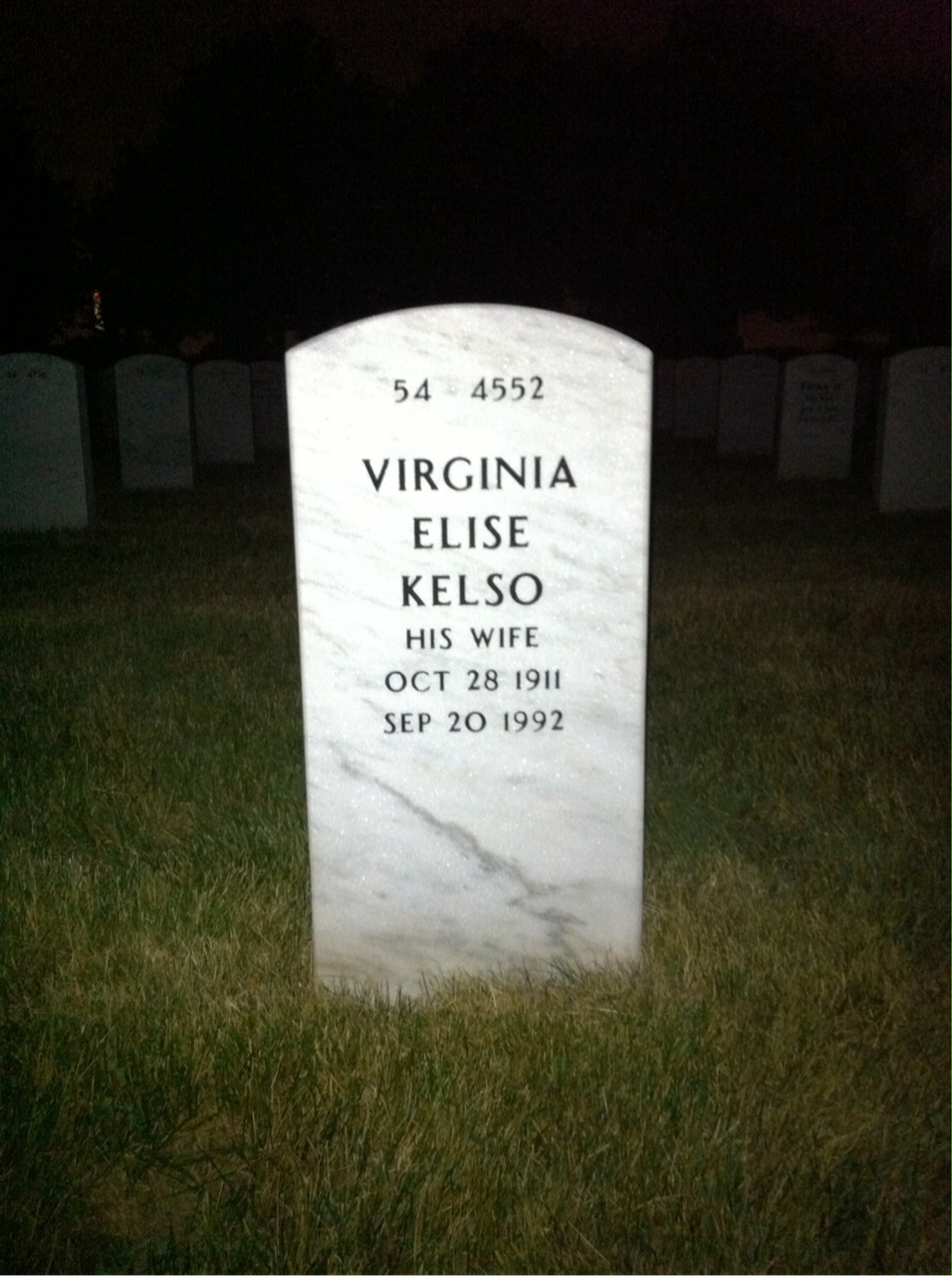 Back of headstone — Victor King