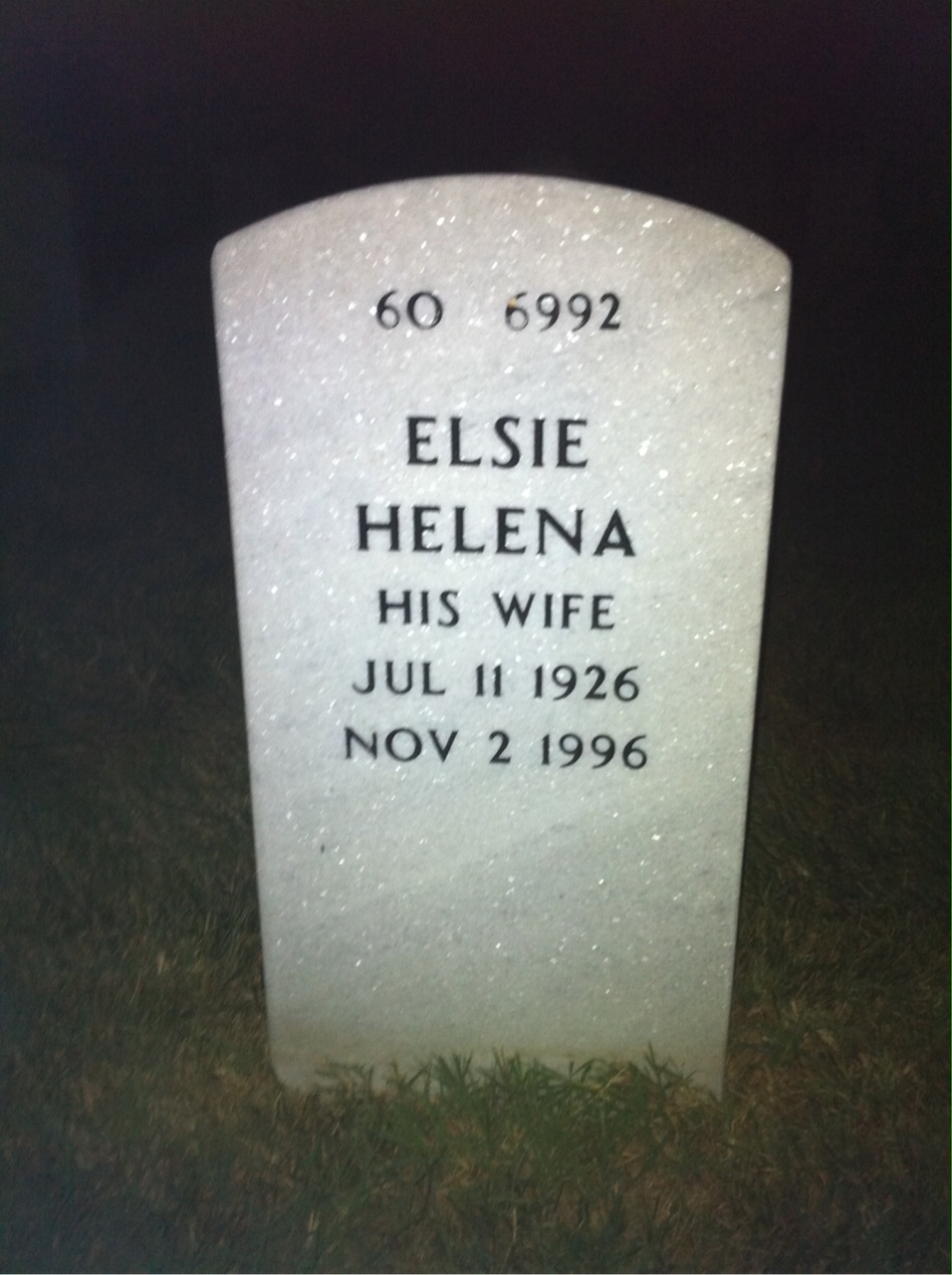 Back of headstone — Taylor Zinn