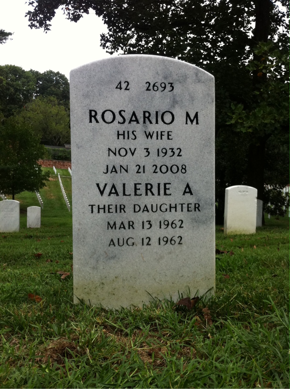 Back of headstone — Leroy Beal