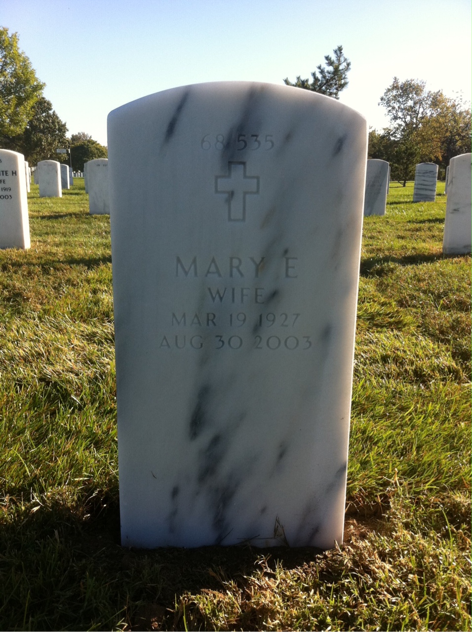 Back of headstone — Otho Schumann