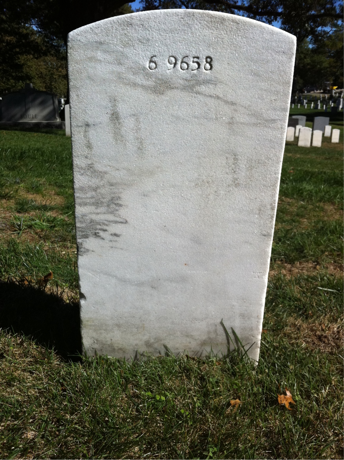 Back of headstone — Edna Adams