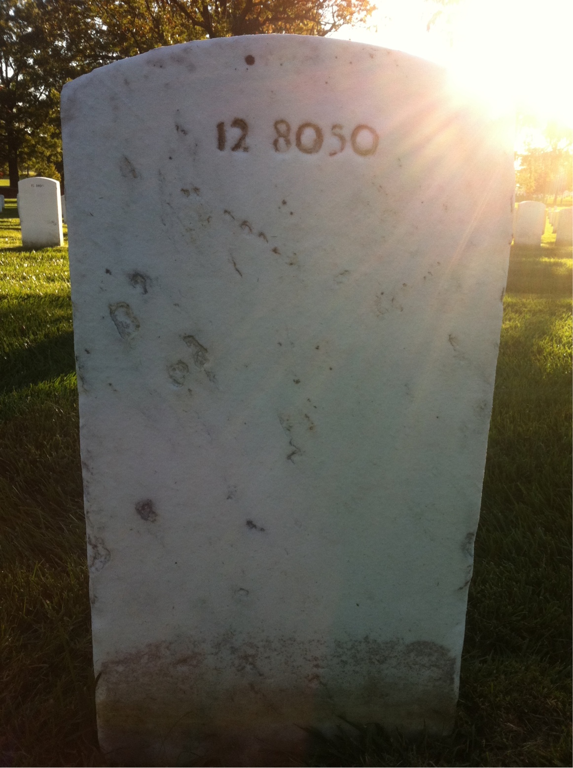 Back of headstone — Mark Mitzner