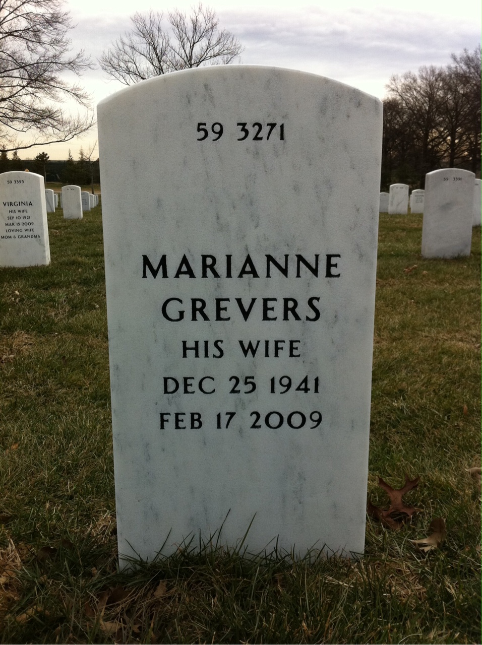 Back of headstone — Robert Fernandez