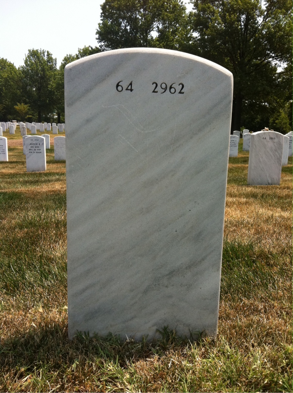 Back of headstone — Blanche Scott