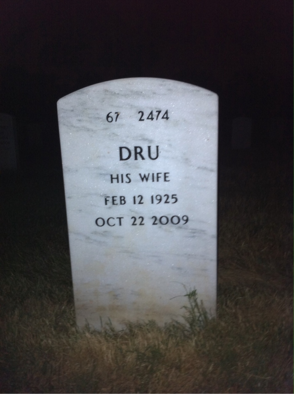 Back of headstone — James Bogert