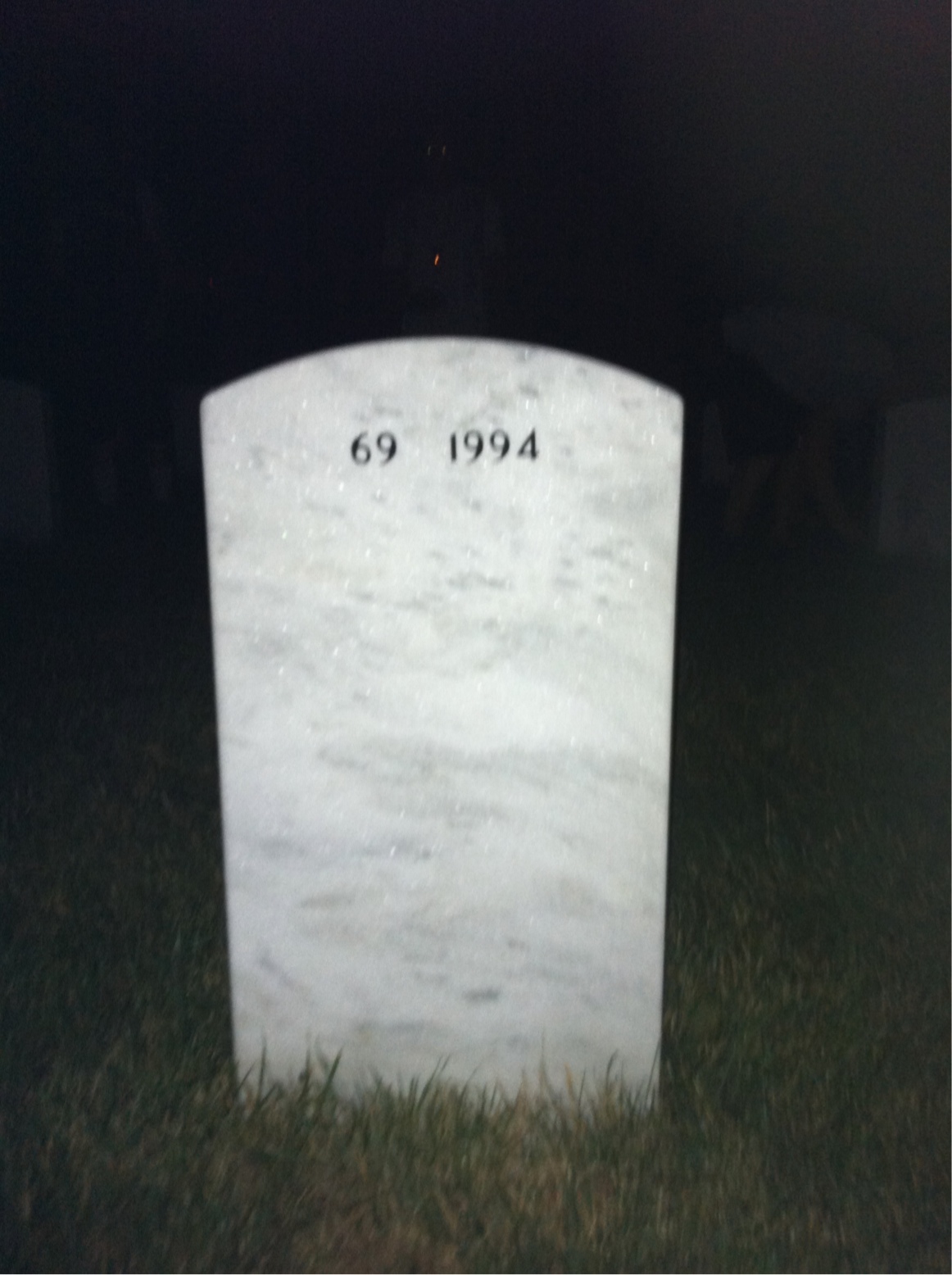 Back of headstone — Albert Wilson