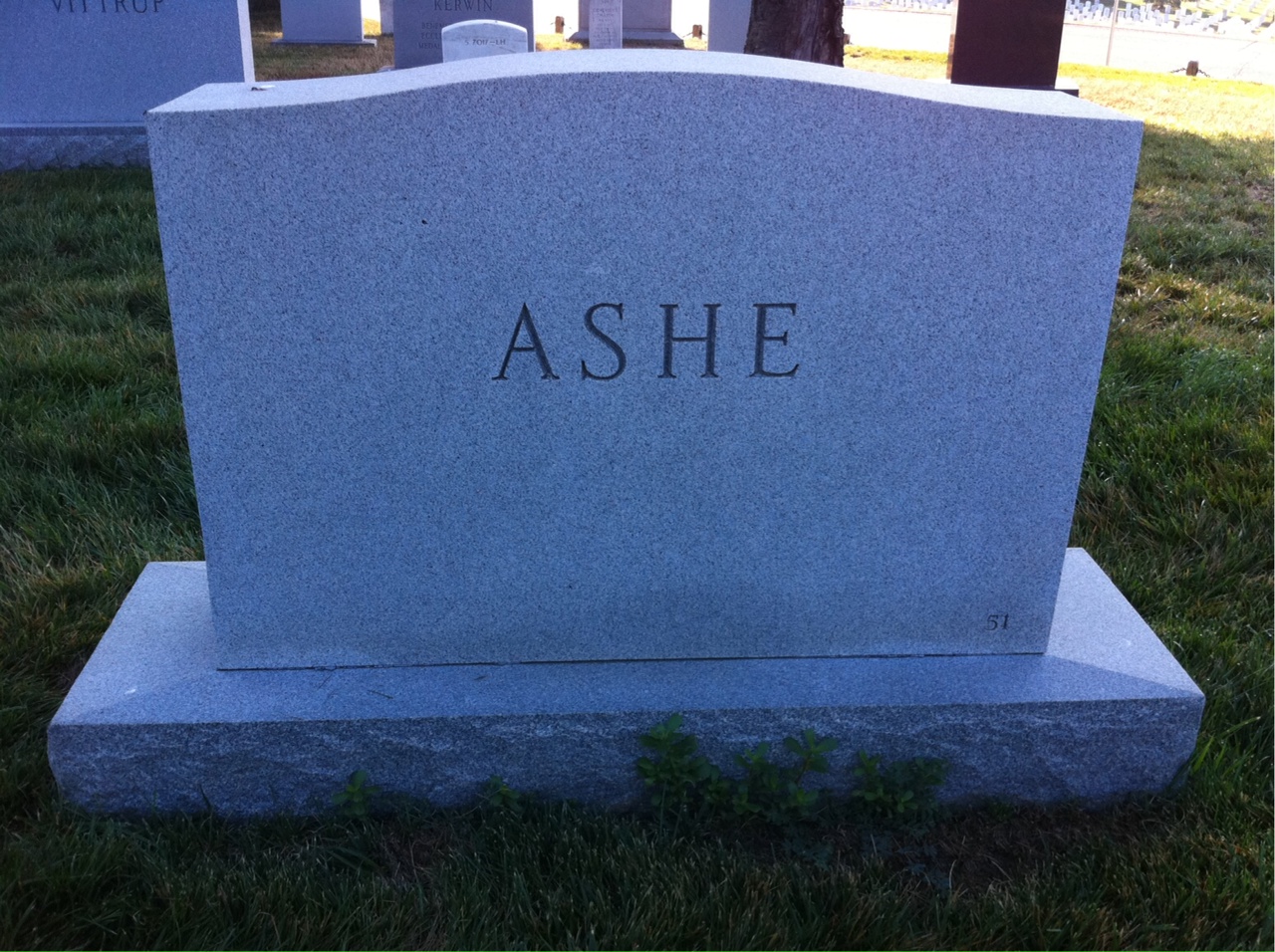 Back of headstone — Ellen Ashe