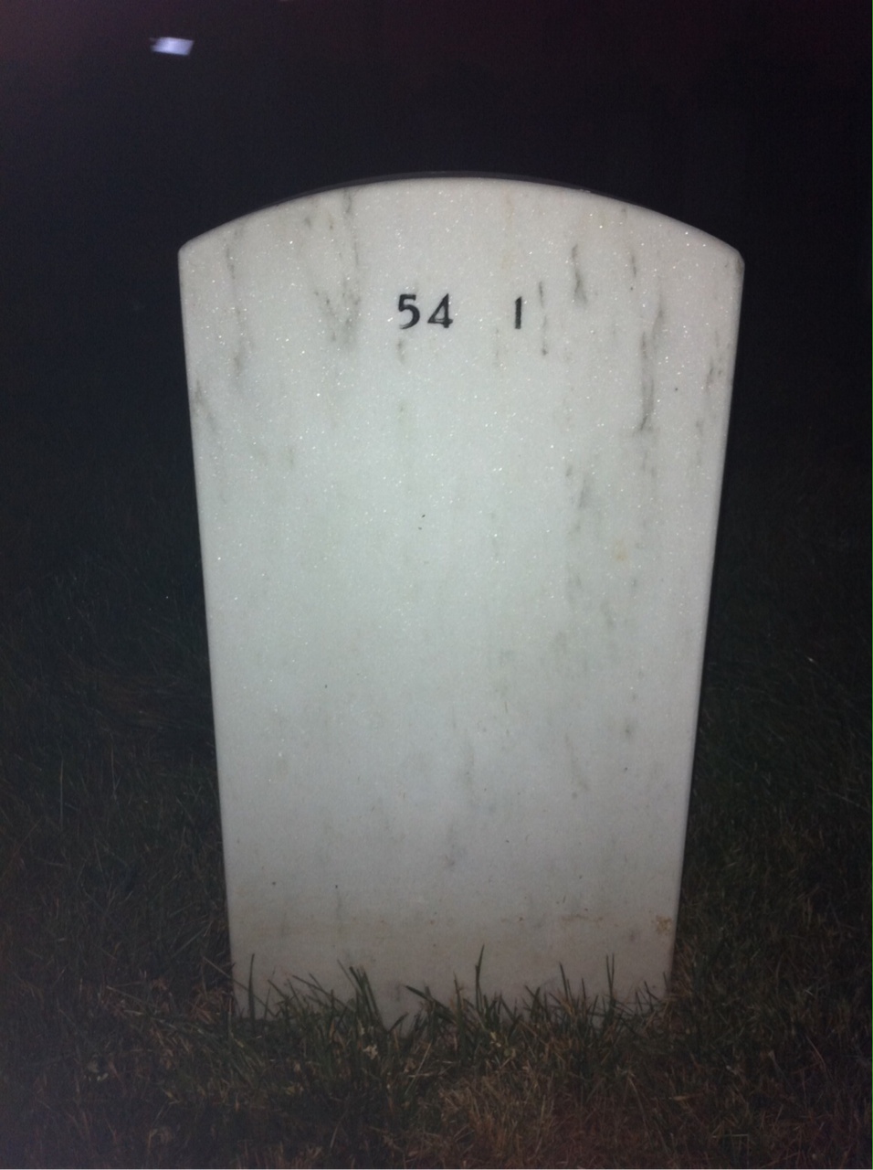 Back of headstone — James Baker