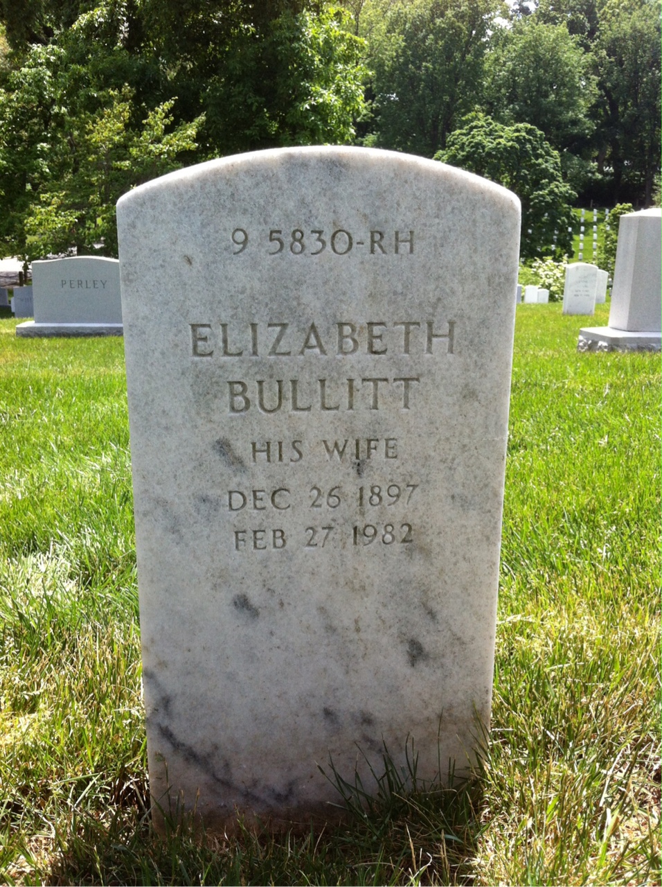Back of headstone — Willis R Slaughter
