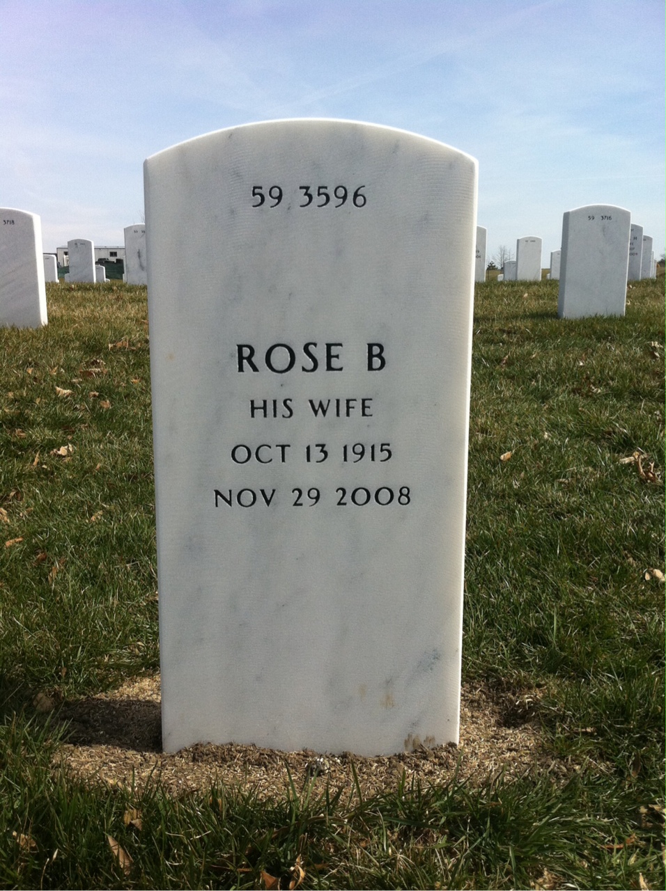 Back of headstone — Roy Jones