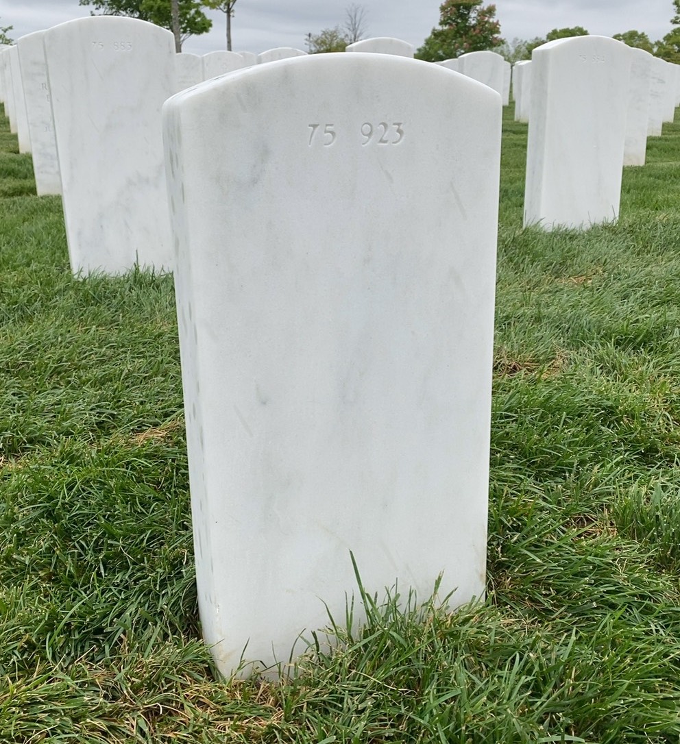 Back of headstone — John Barrett