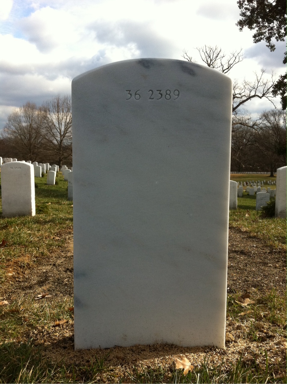 Back of headstone — Kevin Benton