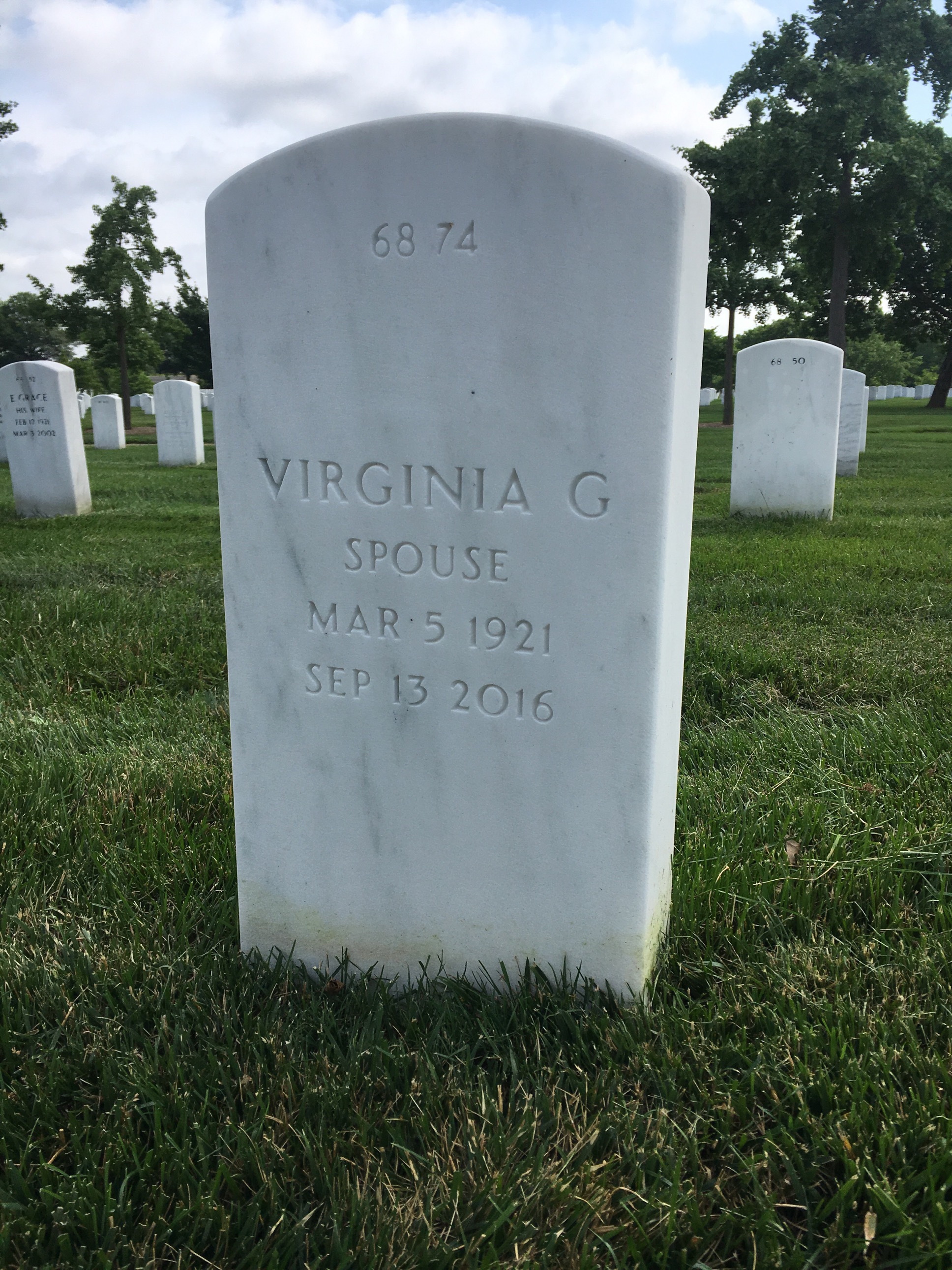 Back of headstone — Pierre Sands