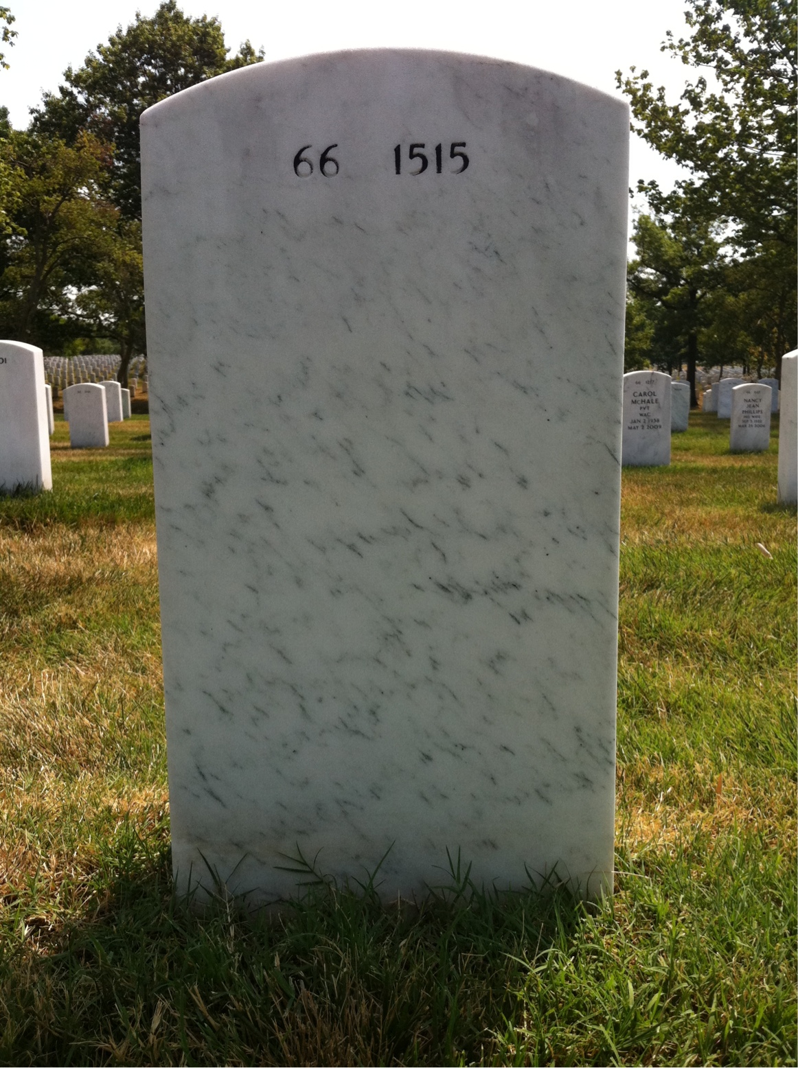 Back of headstone — John Moore