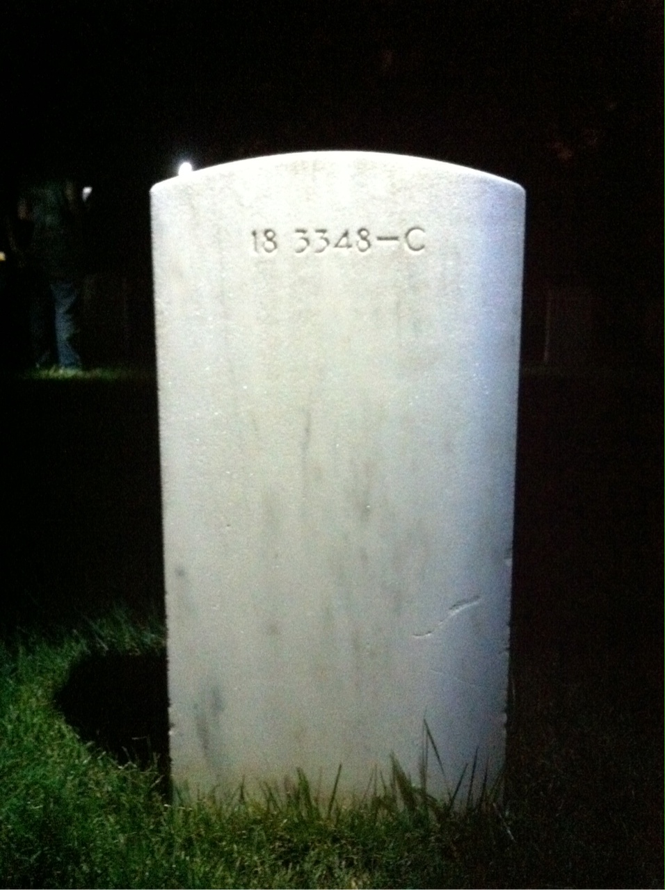Back of headstone — Hayward Mott