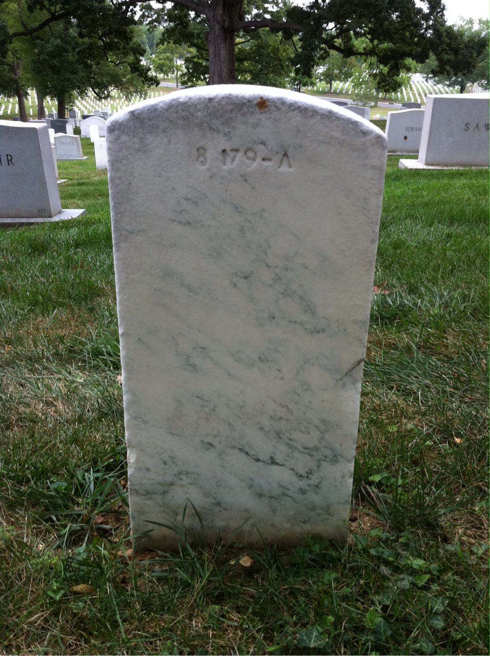 Back of headstone — Willard Myers