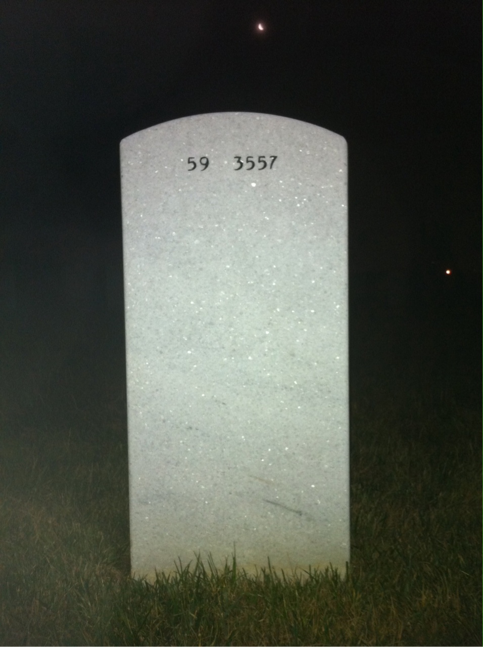 Back of headstone — George Bain